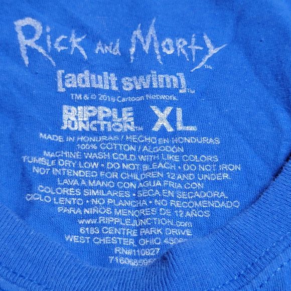 Rick And Morty Graphic SS Tee Royal Blue Eye Opener - Size XL - Picture 4 of 4